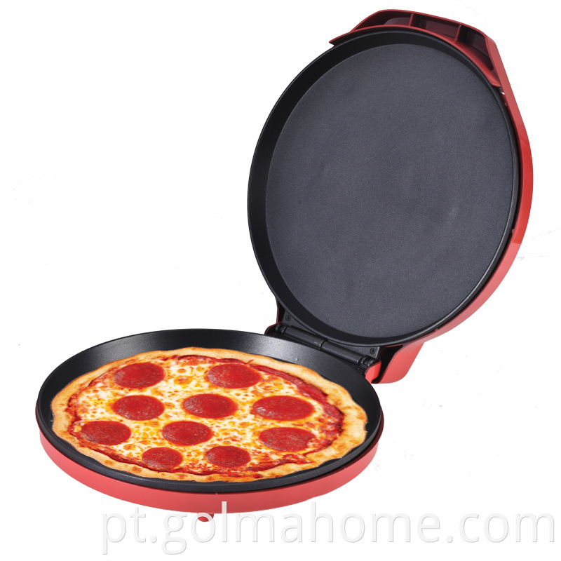 Forno multifuncional para pizzas com baquelite cool, portátil e antiaderente para pizzas elétrica